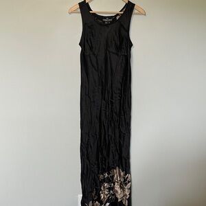 Carole Little dresses Vintage Black and Brown Floral Maxi Dress